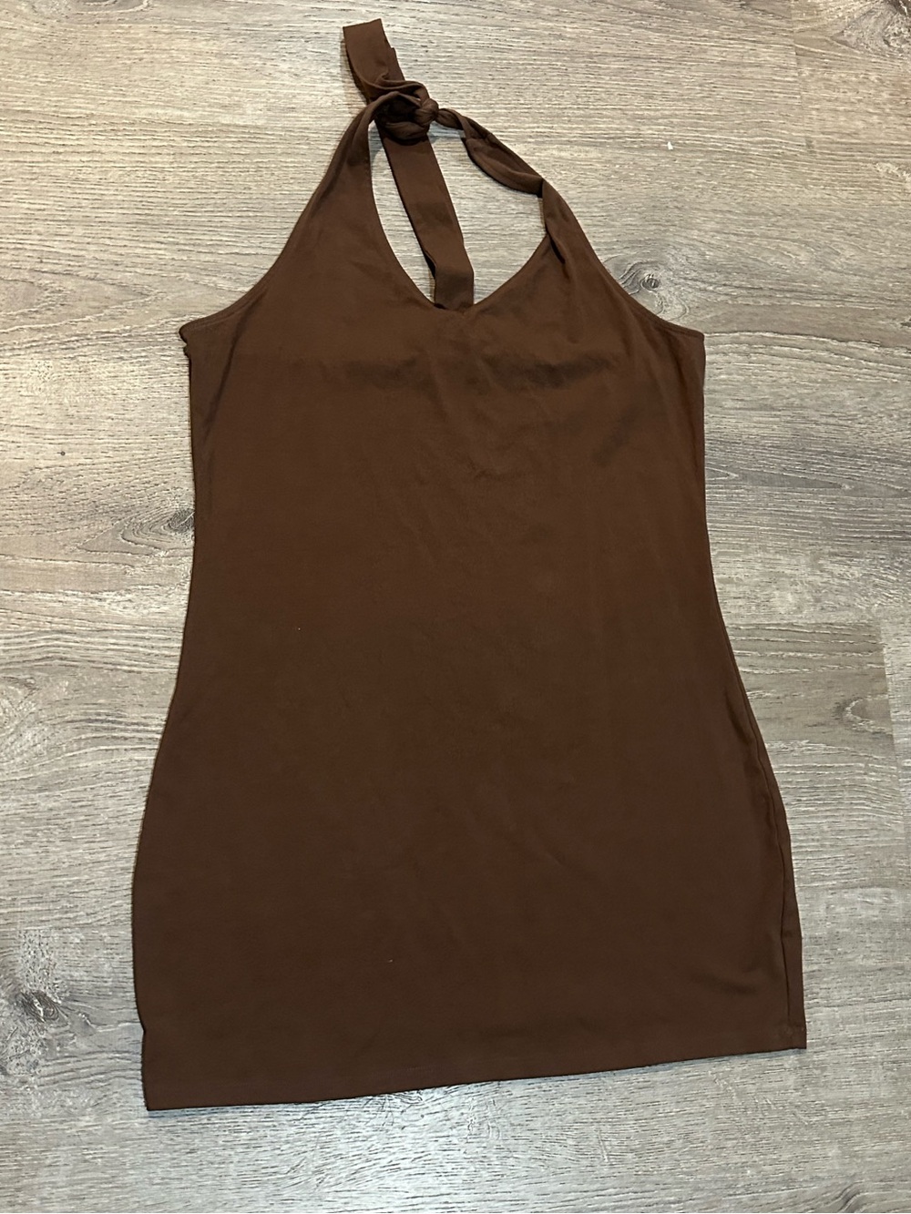 SO Women’s Brown Halter Neck Sleeveless Mini Dress Size XL